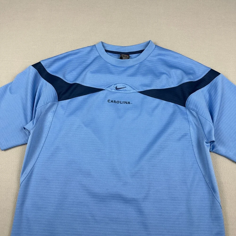 Vintage North Carolina Tar Heels Shirt Men Large Blue Nike Football 90s L